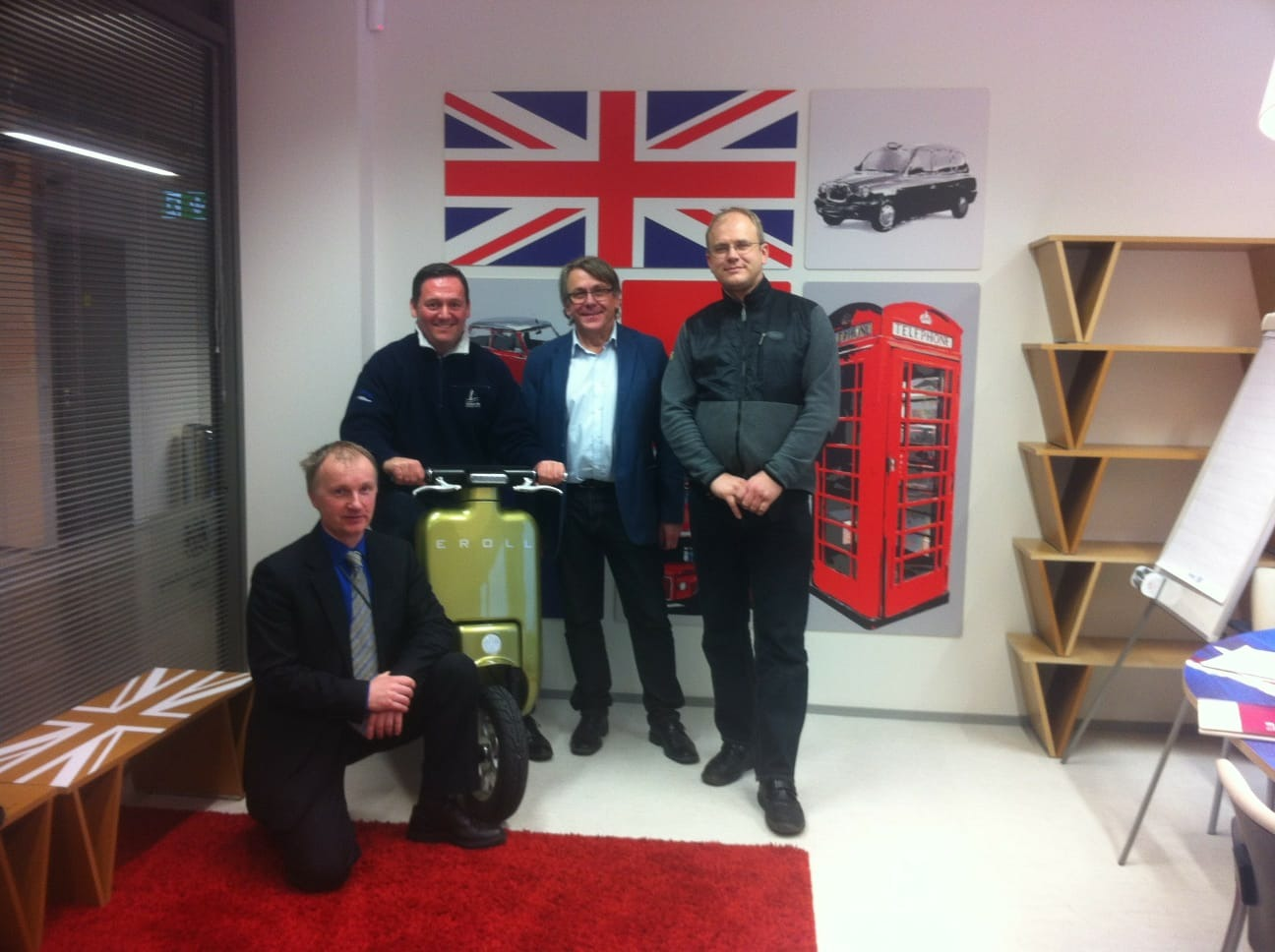 Ivo Ustav, Juhan Bernadt, Meelis Merilo, Simon Jones of Atlas Partners E-Roll Scooters